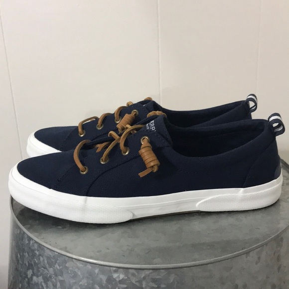 sperry canvas boat shoes womens
